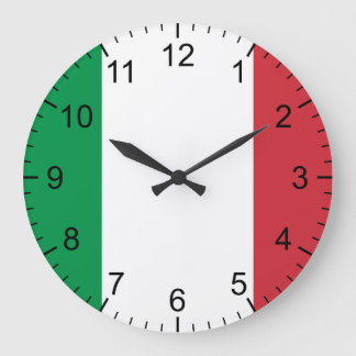 Reloj Redondo Grande Bandera italiana