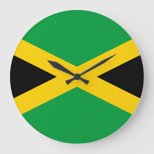 Reloj Redondo Grande Bandera jamaiquina