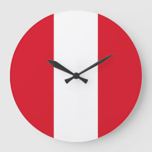 Reloj Redondo Grande Bandera peruana