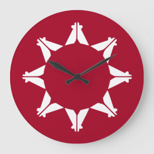 Reloj Redondo Grande Bandera sioux de Oglala Lakota