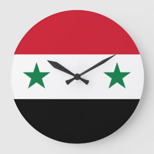 Reloj Redondo Grande Bandera siria (siria)