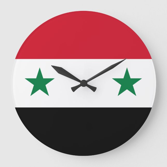 Reloj Redondo Grande Bandera siria (siria) (Anverso)