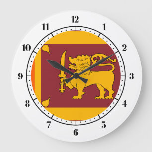 Reloj Redondo Grande Bandera srilanquesa
