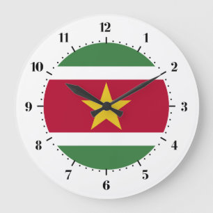 Reloj Redondo Grande Bandera surinamesa