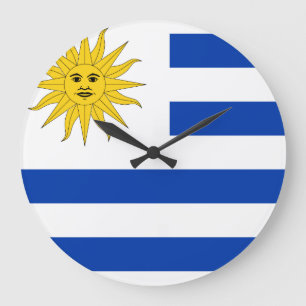 Reloj Redondo Grande Bandera uruguaya