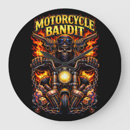 Reloj Redondo Grande Bandolero en Motocicleta