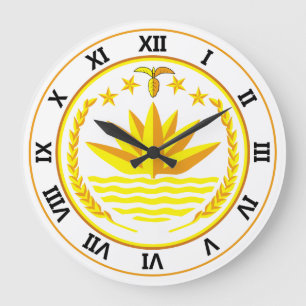 Reloj Redondo Grande bangladesh emblem