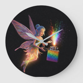 Reloj Redondo Grande Baño de hadas de limpieza 