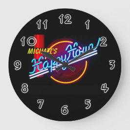 Reloj Redondo Grande Bar de letrero de neón