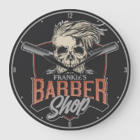 Barbería personalizada Hipster Skull y Razors