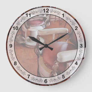Reloj Redondo Grande Barbero - Por favor, tome asiento