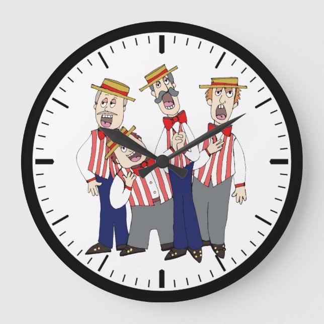 Reloj Redondo Grande Barbershop Clock (Anverso)
