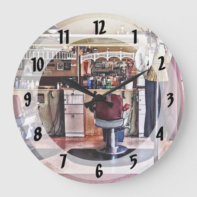Reloj Redondo Grande Barbershop With Coat Rack (Anverso)