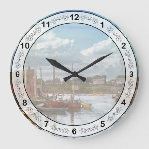Reloj Redondo Grande Barca - Rockport Mass - Motivo Número Uno - 1906