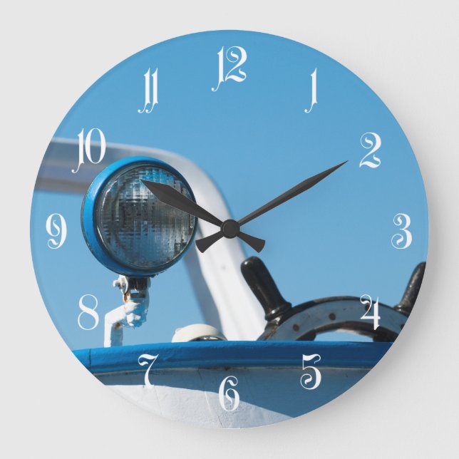 Reloj Redondo Grande Barco náutico (Anverso)
