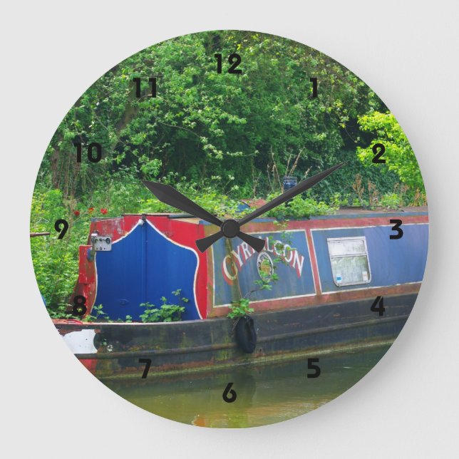 Reloj Redondo Grande Barco tradicional del Canal de la Mancha (Anverso)