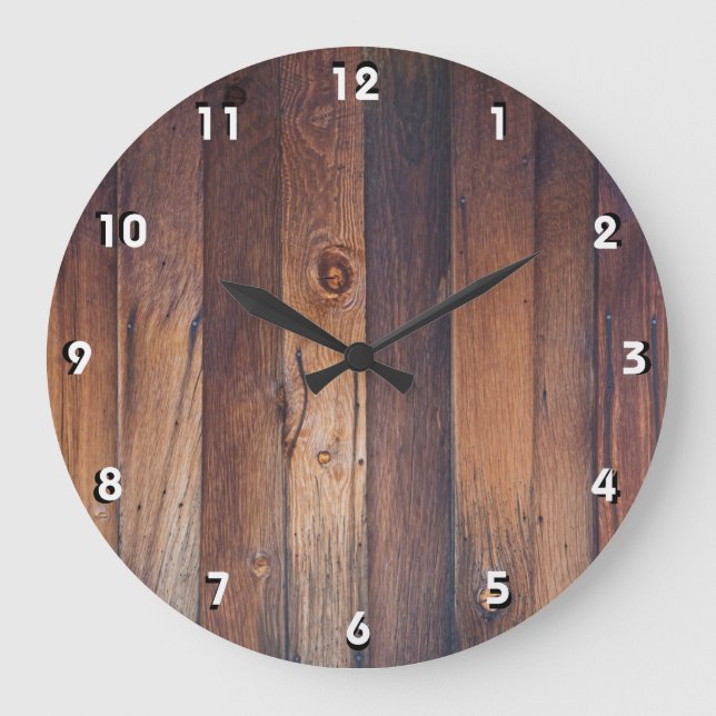 RELOJ REDONDO GRANDE BARN BOARD (Anverso)
