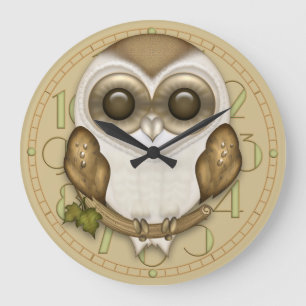Reloj Redondo Grande Barney The Barn Owl Wall Clock