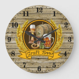 Reloj Redondo Grande barra de cerveza de arte fresco
