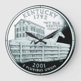 Reloj Redondo Grande Barrio Estatal de Faux Kentucky