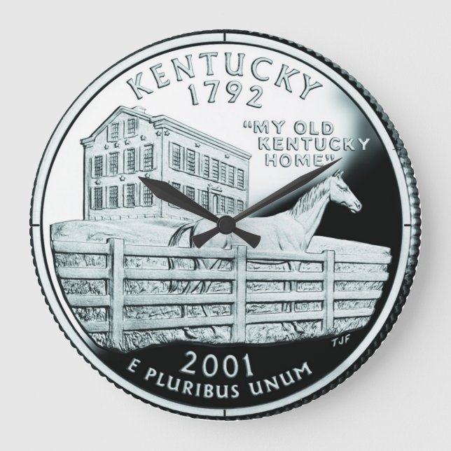 Reloj Redondo Grande Barrio Estatal de Faux Kentucky (Anverso)