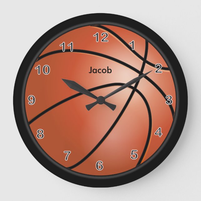 Reloj Redondo Grande Basketball (Anverso)