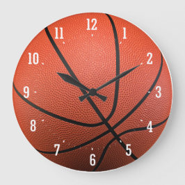 Reloj Redondo Grande Basketball Texture | Time for Sport