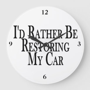 Reloj Redondo Grande Bastante coche del restablecimiento