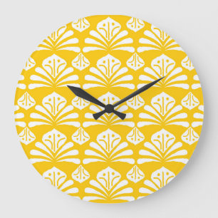 Reloj Redondo Grande batik indonesio: kawung, motivos de gurda.