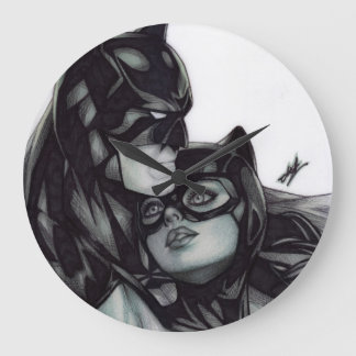 Reloj Redondo Grande Batman & Catwoman ~ Bruce wayne & Selina Kyle