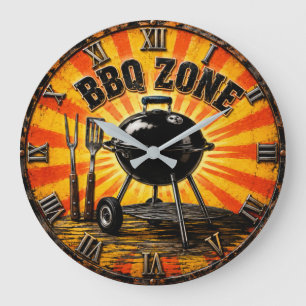 Reloj Redondo Grande BBQ Zone Grill Master Outdoor Kitchen & Man Cave