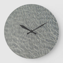 Reloj Redondo Grande Beach Ocean Water Ripples & Sand