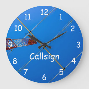 Reloj Redondo Grande Beam Antenna y Callsign