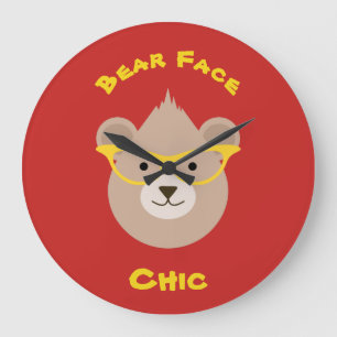 Reloj Redondo Grande Bear Face Chic