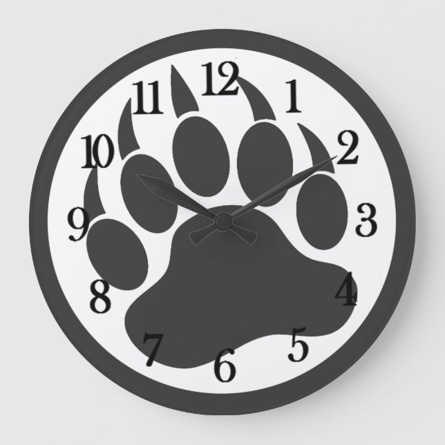 Reloj Redondo Grande Bear Paw (Anverso)