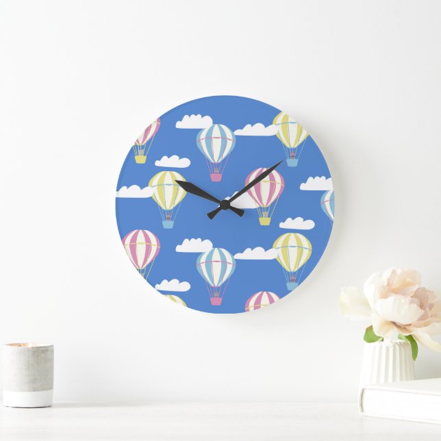 Reloj Redondo Grande Bears & Rabbit Hot Air Balloon Day Out (Hogar)