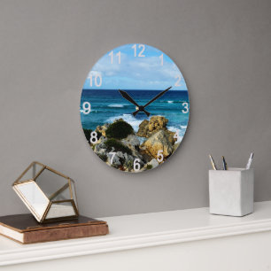 Reloj Redondo Grande Beat Of The Ocean, Wall Clock