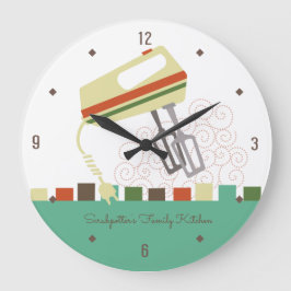 Reloj Redondo Grande Beaters eléctricos retro horneado mechero de cocin