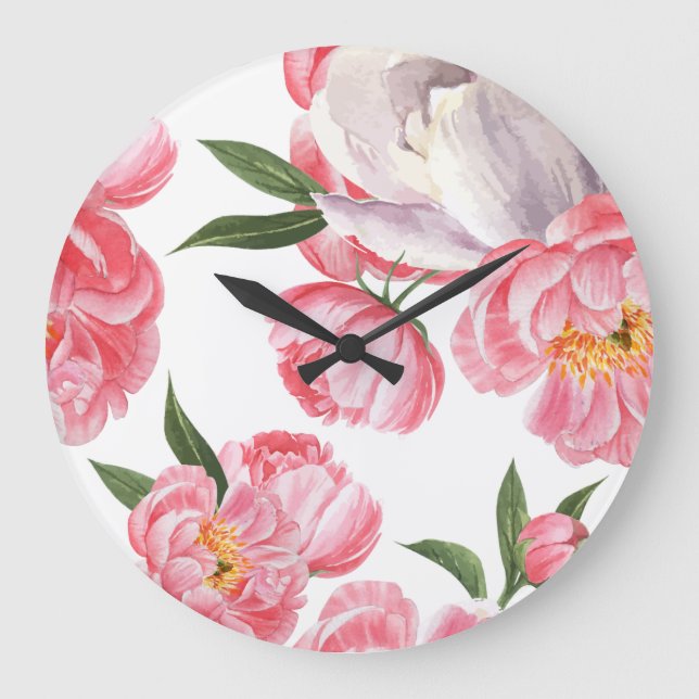 Reloj Redondo Grande Beautiful Roses (Anverso)