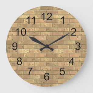 Reloj Redondo Grande Beautiful Rustic Brick wall Texture