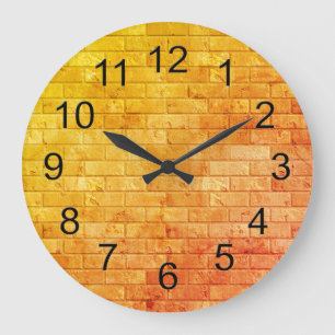Reloj Redondo Grande Beautiful Rustic Brick wall Texture