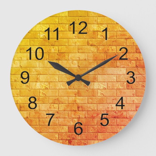 Reloj Redondo Grande Beautiful Rustic Brick wall Texture (Anverso)