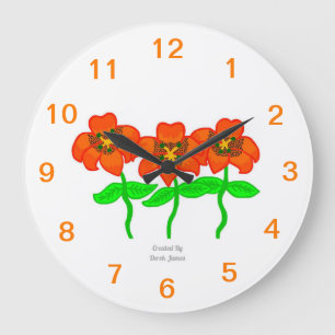 Reloj Redondo Grande Beautiful Tiger Lilies Acrylic Wall Clock