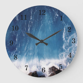 RELOJ REDONDO GRANDE "BEAUTIFUL WATERFALL" LARGE ROUND WALL CLOCK