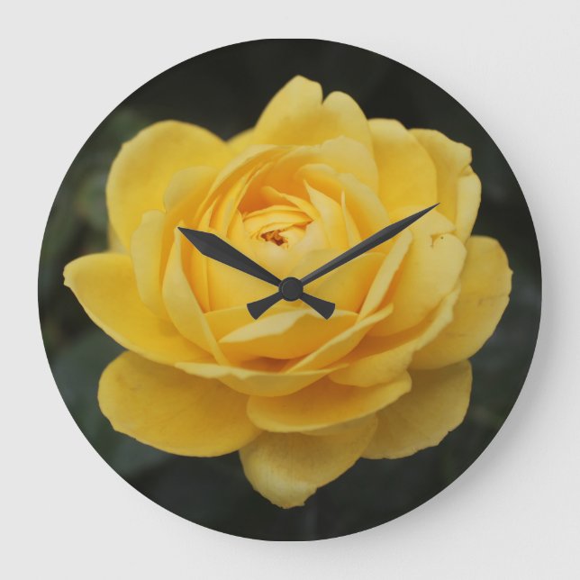 Reloj Redondo Grande Beautiful Yellow Rose (Anverso)