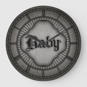Reloj Redondo Grande Bebé gótico