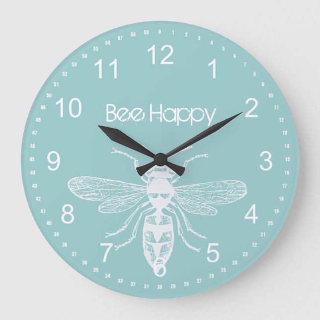 Reloj Redondo Grande Bee Happy (Anverso)