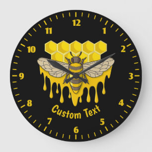 Reloj Redondo Grande Bee Hive Honey
