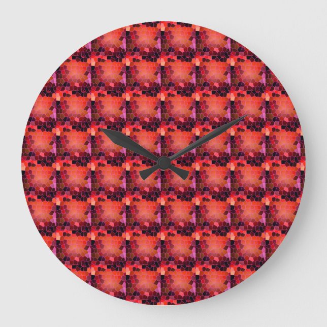 Reloj Redondo Grande Bee Hive Red (Anverso)