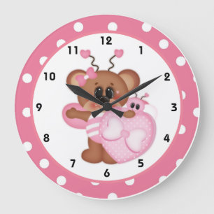 Reloj Redondo Grande Bee Still My Heart El día de San Valentín Clock d9